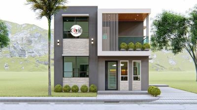 Desain rumah minimalis type 21 2 lantai