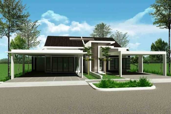 Modern house design story simple ideas garage front one architecture driveway exterior stylishly landscaping houses floor designs small carport plans