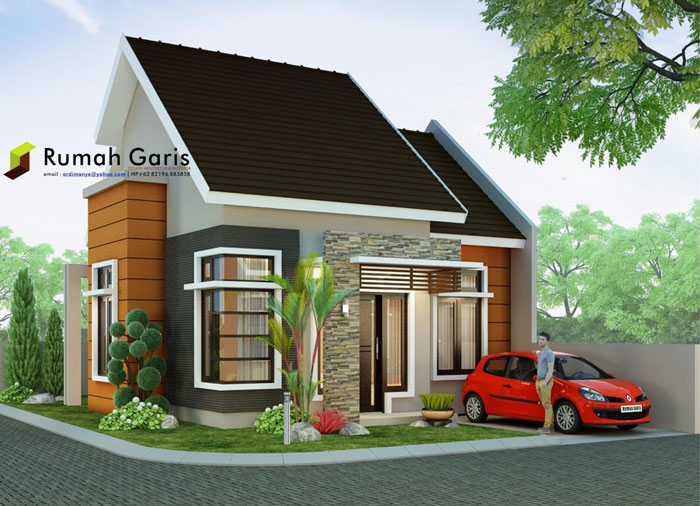 Desain rumah type 60 2 lantai