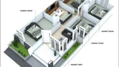 Desain rumah minimalis ukuran 7x12 meter