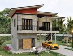 Desain Rumah Tingkat Belakang Sederhana