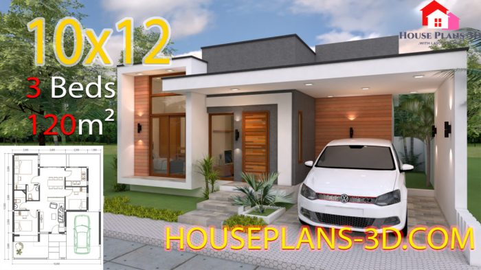 Desain rumah ukuran 10x12