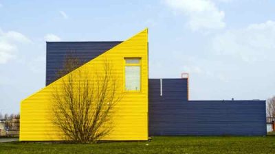 Desain rumah warna kuning