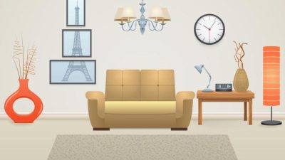 Altes Wohnzimmer Clipart Stil, Verwendung & Gestaltung