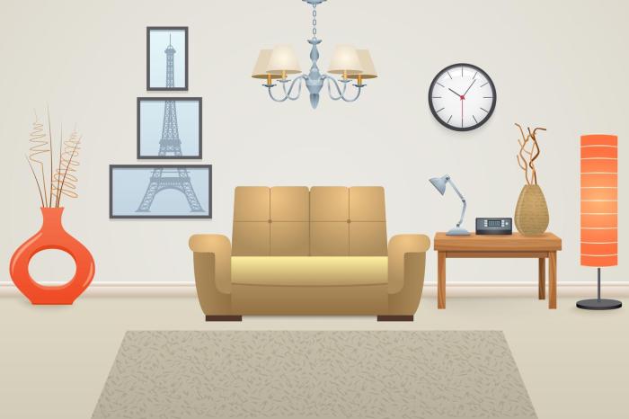 Altes wohnzimmer clipart