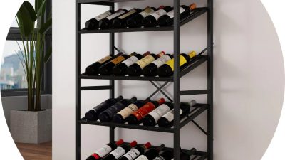 Amasob Weinregal für Wohnzimmer Der perfekte Weinschrank