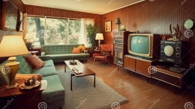 Alter Fernseher und Wohnzimmer Retro-Chic?